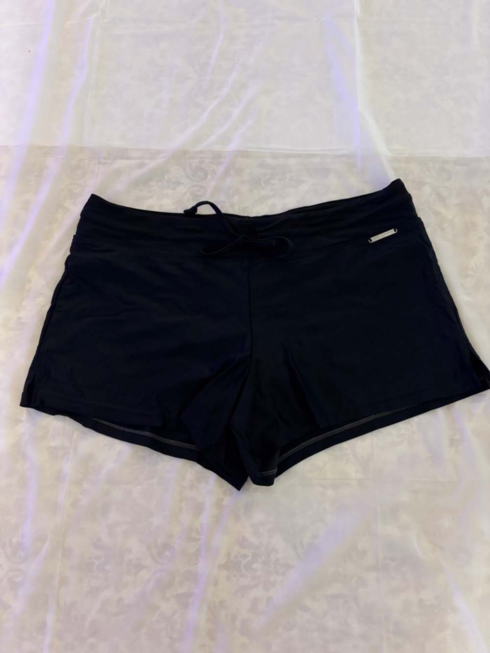 Black Women's Drawstring Active Shorts